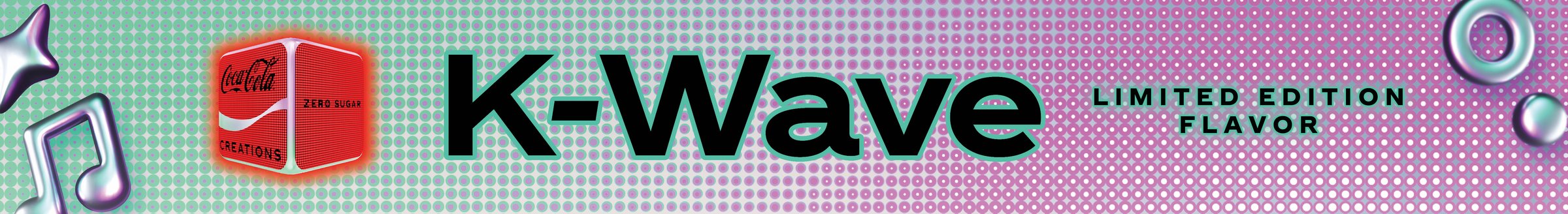 Coca-Cola K-Wave Limited Edition Flavor wordmark banner