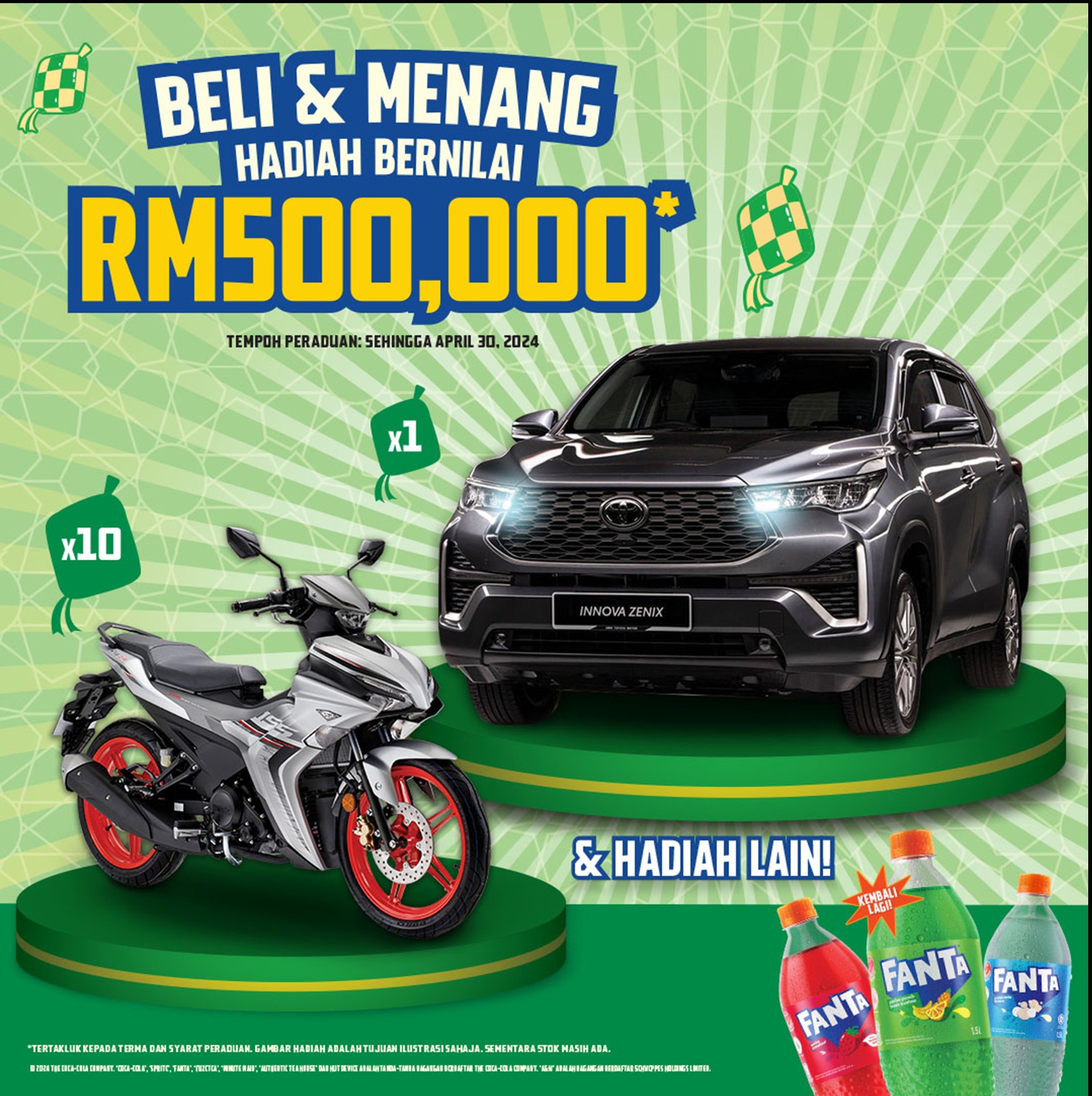 Fanta Beli and Menang RM500,000 contest key visual, Malaysia