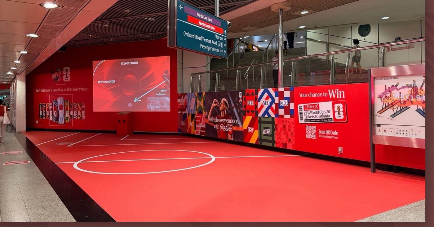 Stand Here — Coca-Cola × FIFA — Wall/Floor, Singapore